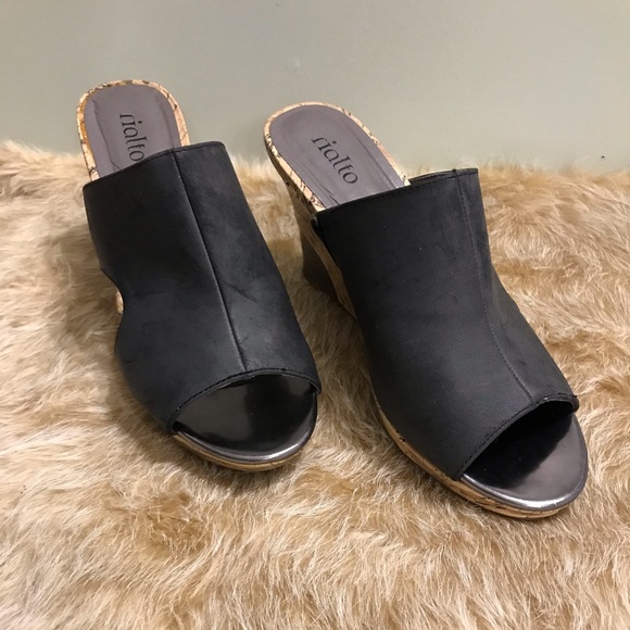 Rialto Cork Wedge Heel, Open Toe Heel - Size 10 M - Picture 5 of 8